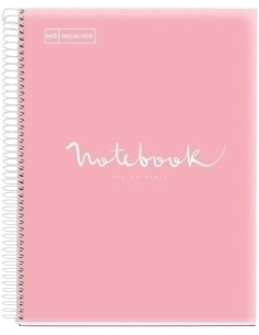 BLOC MIQUELRIUS EMOTIONS NOTEBOOK 5 microtapa PP A5 120h 90g HORIZONTAL ROSA