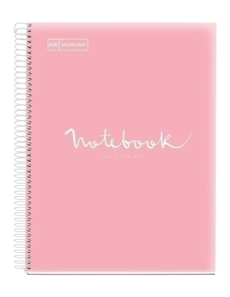 BLOC MIQUELRIUS EMOTIONS NOTEBOOK 5 microtapa PP A5 120h 90g HORIZONTAL ROSA