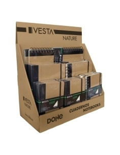 BLOC VESTA NATURE SURTIDO EXPOSITOR DE 19 1x 10637 CARTONE A4 LISO 2x 10640 CARTONE A5 LISO 2x 10639 CARTONE A5 CUADRIC 2x 10638