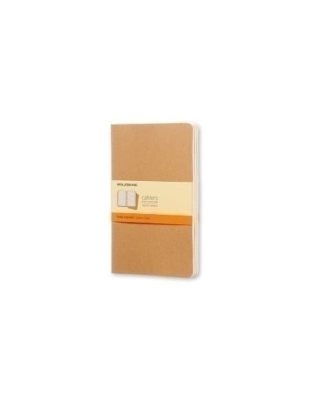 CUADERNO MOLESKINE CAHIER 13x21 80h HORIZONTAL MARRON KRAFT SET DE 3