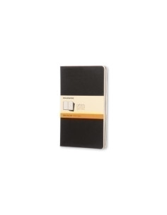 CUADERNO MOLESKINE CAHIER 13x21 80h HORIZONTAL NEGRA SET DE 3