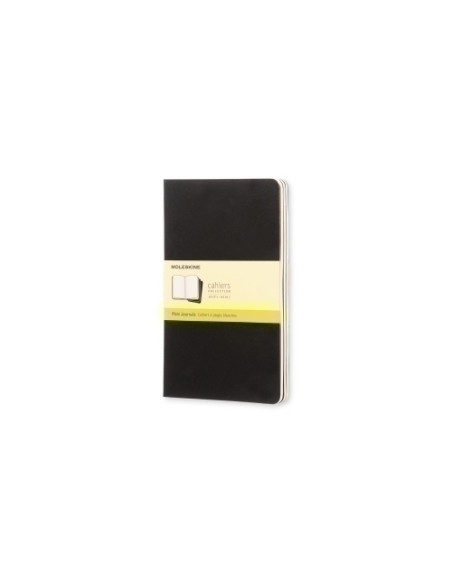 CUADERNO MOLESKINE CAHIER 13x21 80h LISA NEGRA SET DE 3