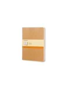 CUADERNO MOLESKINE CAHIER 19x25 120h HORIZONTAL MARRON KRAFT SET DE 3