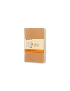 CUADERNO MOLESKINE CAHIER 9x14 64h HORIZONTAL MARRON KRAFT SET DE 3