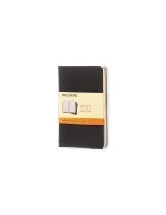 CUADERNO MOLESKINE CAHIER 9x14 64h HORIZONTAL NEGRA SET DE 3