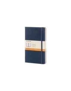 CUADERNO MOLESKINE CLASICO TAPA DURA 13x21 240h 70gr HORIZONTAL con GOMA AZUL