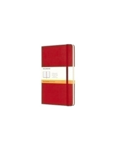 CUADERNO MOLESKINE CLASICO TAPA DURA 13x21 240h 70gr HORIZONTAL con GOMA ROJA