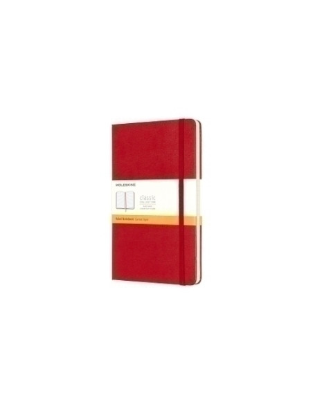 CUADERNO MOLESKINE CLASICO TAPA DURA 13x21 240h 70gr HORIZONTAL con GOMA ROJA