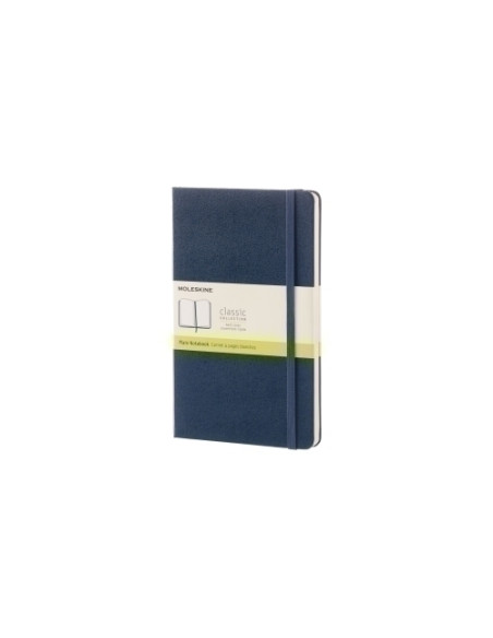 CUADERNO MOLESKINE CLASICO TAPA DURA 13x21 240h 70gr LISA con GOMA AZUL