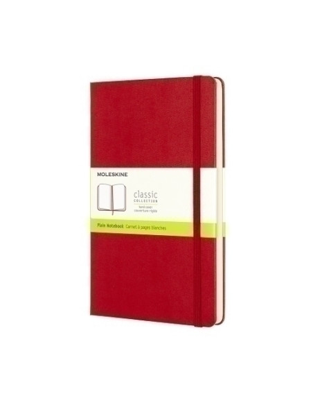 CUADERNO MOLESKINE CLASICO TAPA DURA 13x21 240h 70gr LISA con GOMA ROJA
