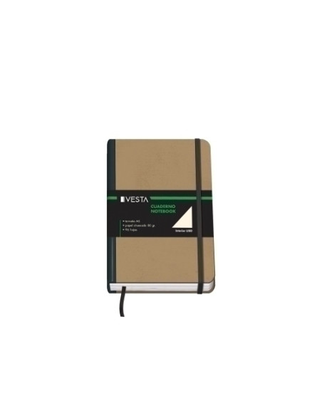 CUADERNO VESTA NATURE A6 96h 80gr LISO con GOMA