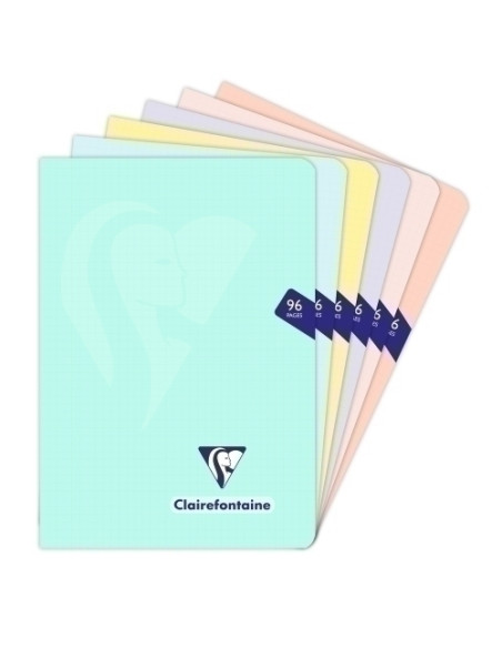 LIBRETA CLAIREFONTAINE POLIPROLILENO A5 cm 48 HJS 5X5 COLORES PASTEL