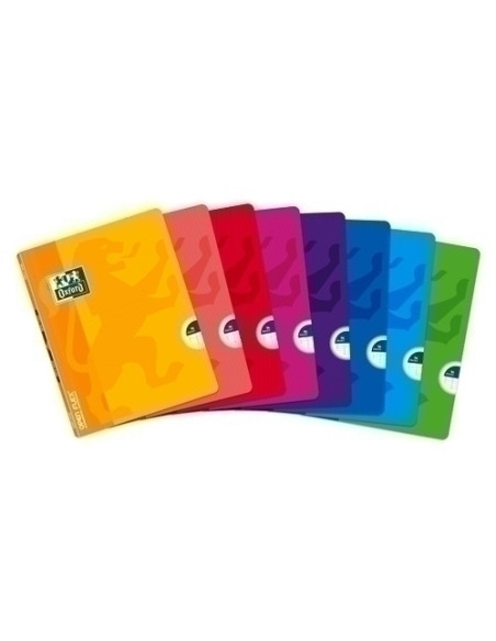 LIBRETA GRAPADA OXFORD SCHOOL OPENFLEX A5 48h PAUTA 35 COLSUR8