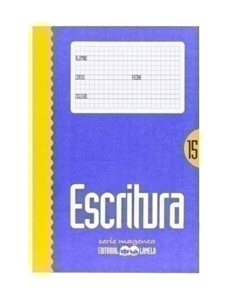 CUADERNO LAMELA ESCRITURA Magenta N15