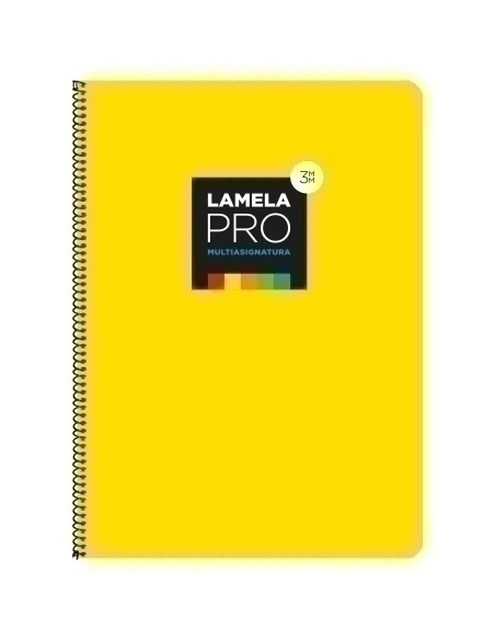 LAMELA BLOC tapa EXTRA DURA F 100h CUADROVIA 3 mm AMARILLO 5 colores en banda