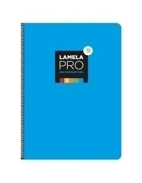 LAMELA BLOC tapa EXTRA DURA F 100h CUADROVIA 3 mm AZUL 5 colores en banda