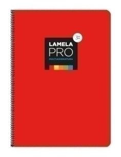 LAMELA BLOC tapa EXTRA DURA F 100h CUADROVIA 3 mm ROJO 5 colores en banda