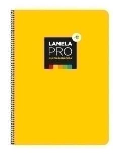 LAMELA BLOC tapa EXTRA DURA F 100h CUADROVIA 4 mm AMARILLO 5 colores en banda