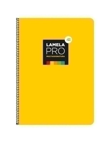 LAMELA BLOC tapa EXTRA DURA F 100h CUADROVIA 4 mm AMARILLO 5 colores en banda