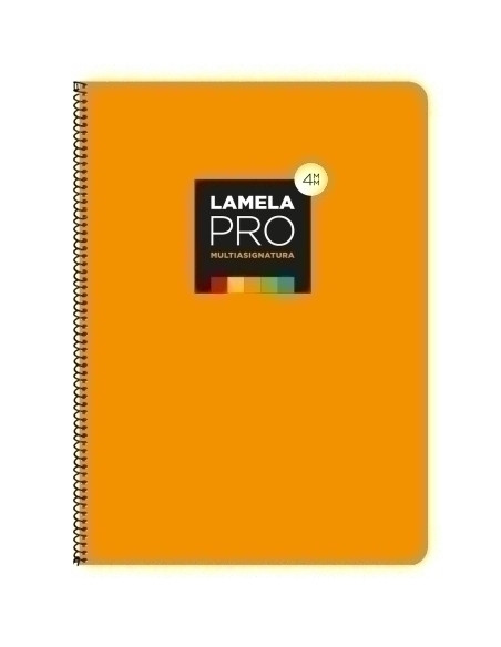 LAMELA BLOC tapa EXTRA DURA F 100h CUADROVIA 4 mm NARANJA 5 colores en banda