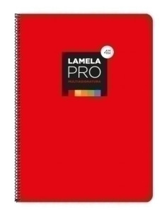 LAMELA BLOC tapa EXTRA DURA F 100h CUADROVIA 4 mm ROJO 5 colores en banda
