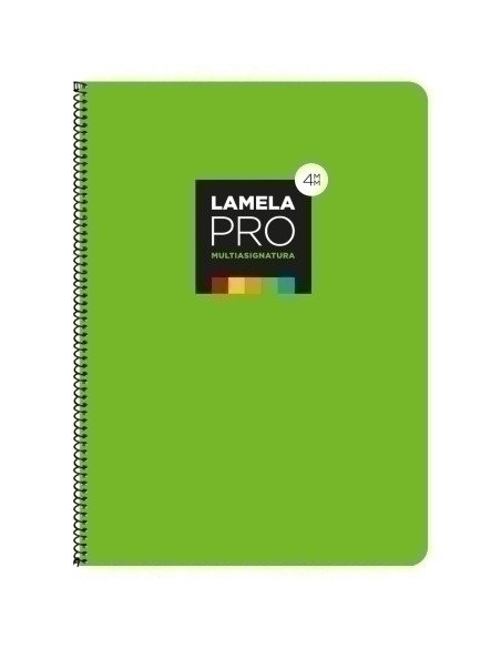 LAMELA BLOC tapa EXTRA DURA F 100h CUADROVIA 4 mm VERDE 5 colores en banda