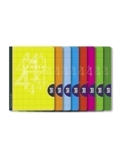 LAMELA LIBRETA GRAPADA 50h 4  CUADROVIA 3 mm COLORES SURTIDOS 8