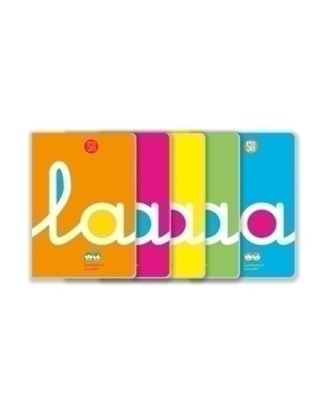 LAMELA LIBRETA GRAPADA tapa POLIPROPILENO A4 50h CUADROVIA 5 mm 5 colfluor surt
