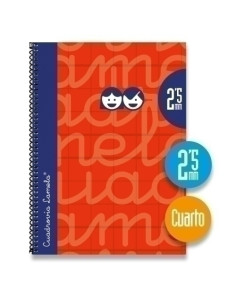 LAMELA BLOC tapa FORRADA 4 80h CUADROVIA 25 mm ROJO