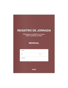LIBRO REGISTRO DE JORNADA LABORAL DOHE A4 NATURAL 6h