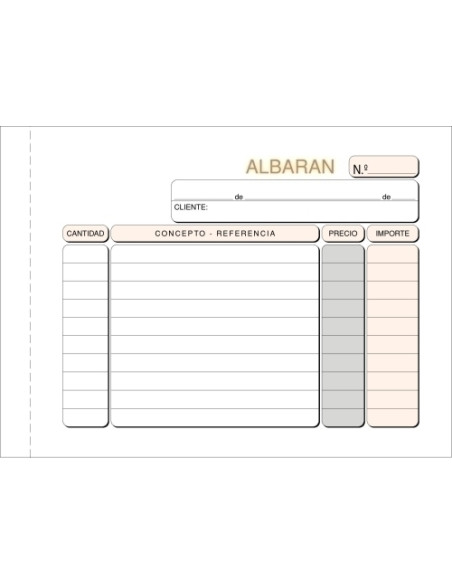TALONARIO ALBARANES 8 APDO DUPLI LOAN