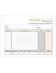 TALONARIO CATALAN FACTURAS 4 APDO DUPLI LOAN