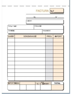 TALONARIO CATALAN FACTURAS 8 NATU DUPLI LOAN