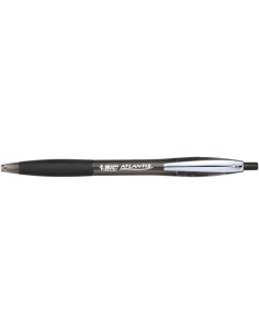 BOLIGRAFO BIC RETRACTIL ATLANTIS METAL CLIP 10 NEGRO
