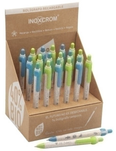 BOLIGRAFO INOXCROM ROCKER BIO EXPOSITOR DE 18