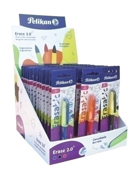 EXPOSITOR PELIKAN GAMA ERASE 20 DE 96 UNIDADES 24007054 36x BOLIGRAFO AZUL 18x BOLIGRAFO ROJO 6x BOLIGRAFO NEGRO 18x RECAMBIO AZ