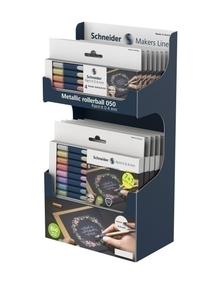 ROLLER TLIQ SCHNEIDER PAINT-IT 050 METALLIC 04mm EXPOSITOR de 14 8x ML05011501 6x ML05011502