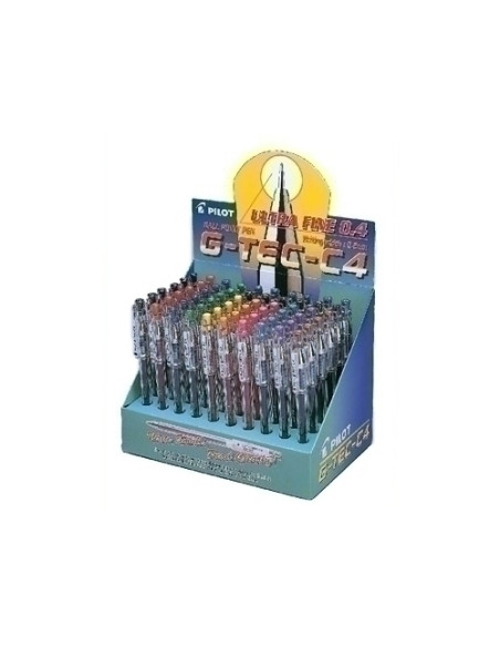 ROLLER GEL PILOT G-TEC-C4 EXPOSITOR de 60