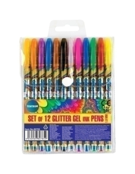 ROLLER GEL CENTRUM GLITTER 10 BOLSA de 12