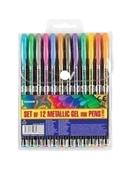 ROLLER GEL CENTRUM METALLIC 10 BOLSA de 12