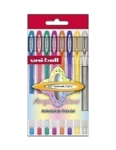 ROLLER GEL UNI-BALL SIGNO NOBLE METAL 08 UM-120AC8P PASTEL ESTUCHE DE 8 SURTIDOS