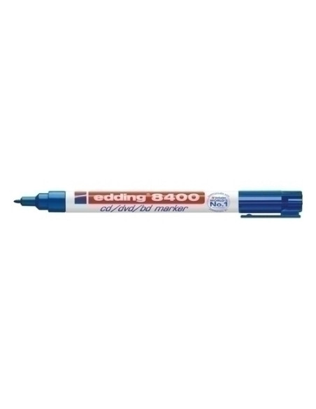 ROTULADOR PERMANENTE EDDING 8400 para CD  AZUL