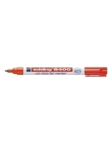 ROTULADOR PERMANENTE EDDING 8400 para CD  ROJO