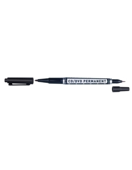 ROTULADOR PERMANENTE MOLIN para CD DOBLE PUNTA NEGRO