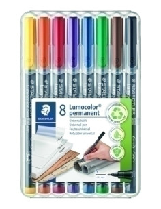 ROTULADOR PERMANENTE STAEDTLER 313 LUMOCOLOR S BOLSA de 8