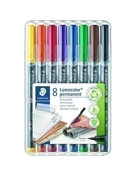 ROTULADOR PERMANENTE STAEDTLER 313 LUMOCOLOR S BOLSA de 8