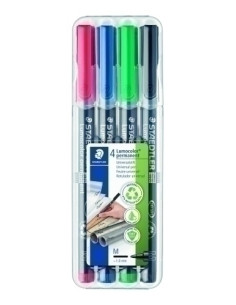 ROTULADOR PERMANENTE STAEDTLER 317 LUMOCOLOR M BOLSA de 4