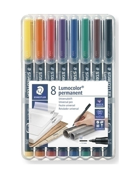 ROTULADOR PERMANENTE STAEDTLER 317 LUMOCOLOR M BOLSA de 8