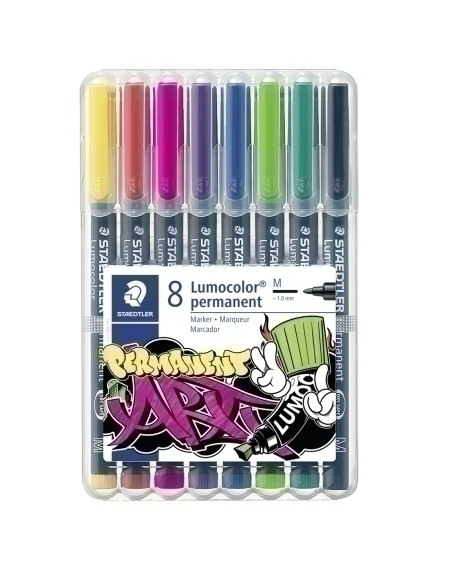 ROTULADOR PERMANENTE STAEDTLER 317 LUMOCOLOR ART M  SURTIDO ESTUCHE de 8