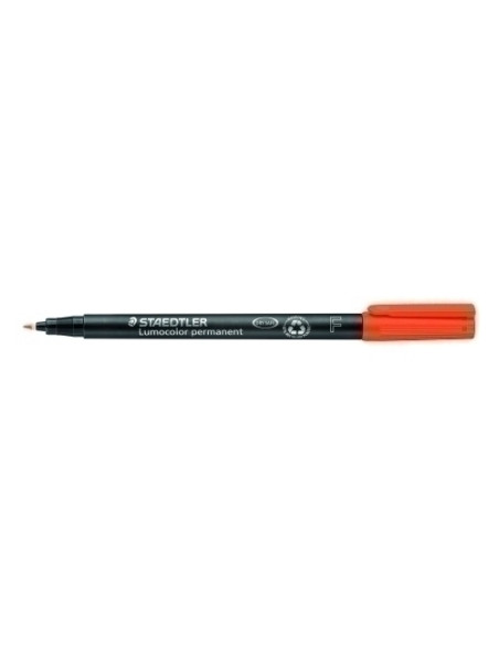 ROTULADOR PERMANENTE STAEDTLER 318 LUMOCOLOR F  NARANJA